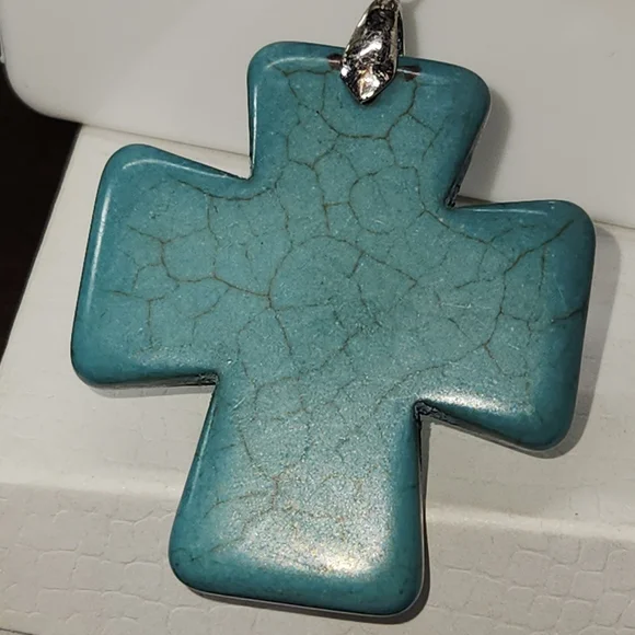 #2243, NATIVE NATURAL TURQUOISE NECKLACE 26'IN& LAMPWORK BEADS EARRINGS.